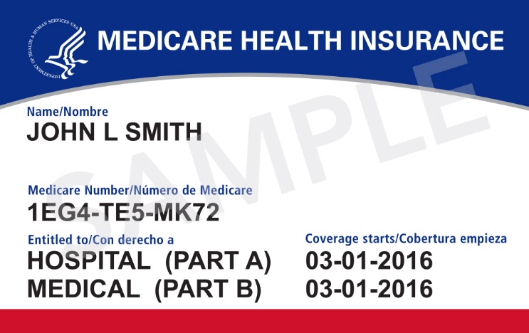 Example Medicare Health Insurance Card